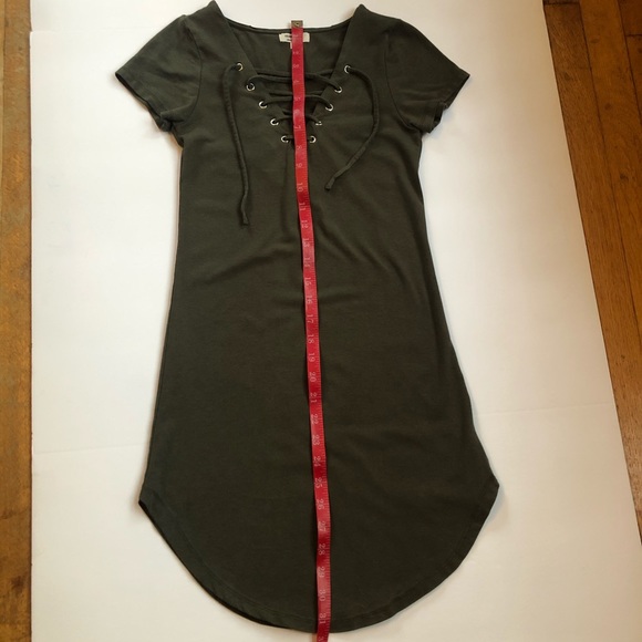 Heart & Hips Olive Green dress laceup neck… - Picture 5 of 6